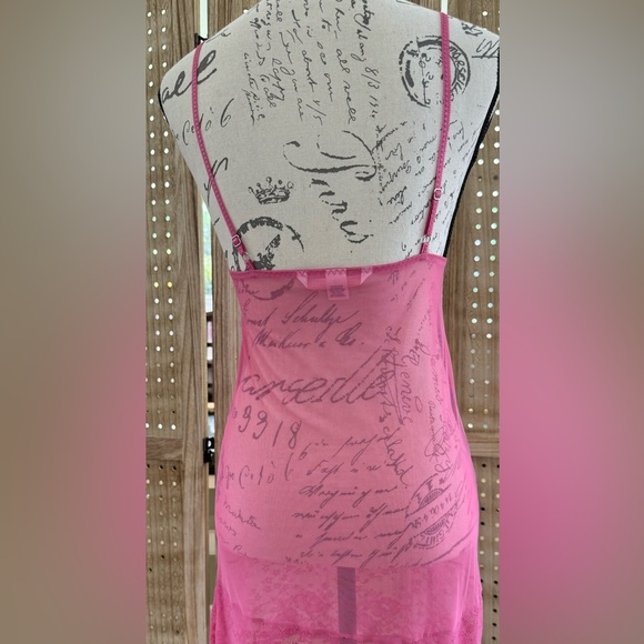 Victoria's Secret y2k Pink Lace See-thru Slip Dress Size Sm 💗 - Picture 3 of 7